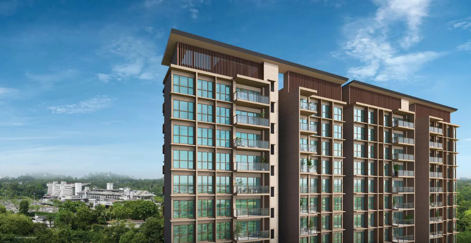 Artist's impression of the Dunearn House blocks by day