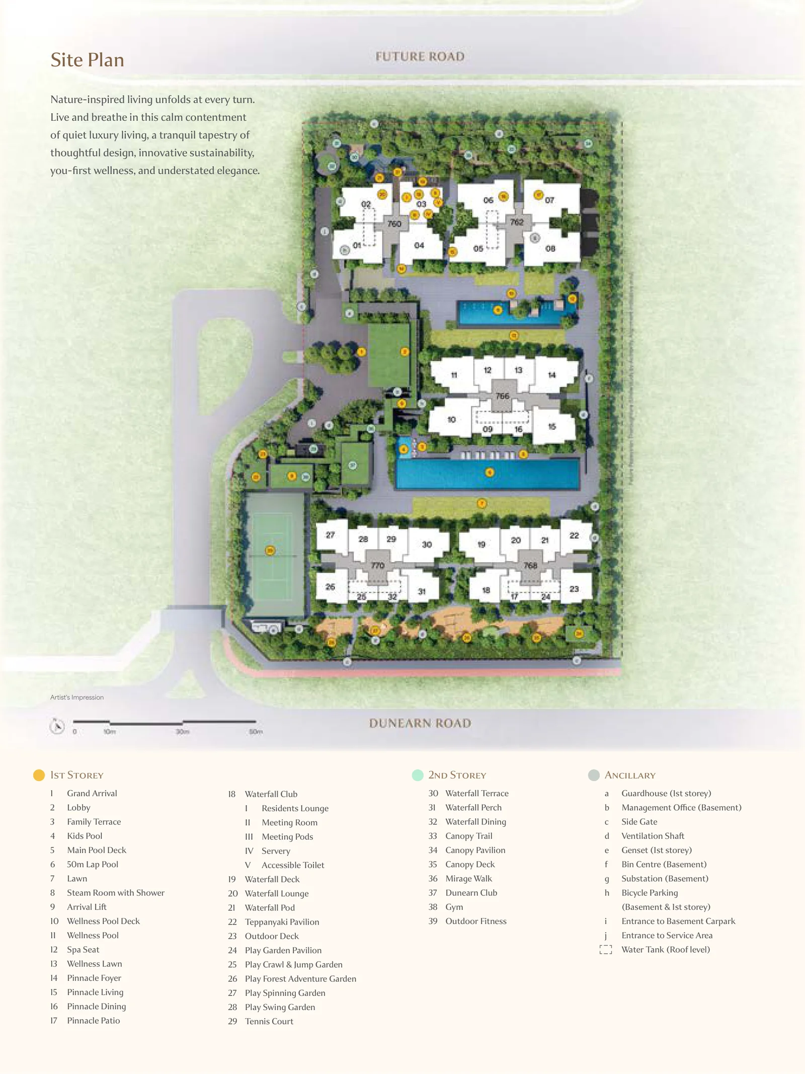 Site plan of Dunearn House, from the developers' eBrochure